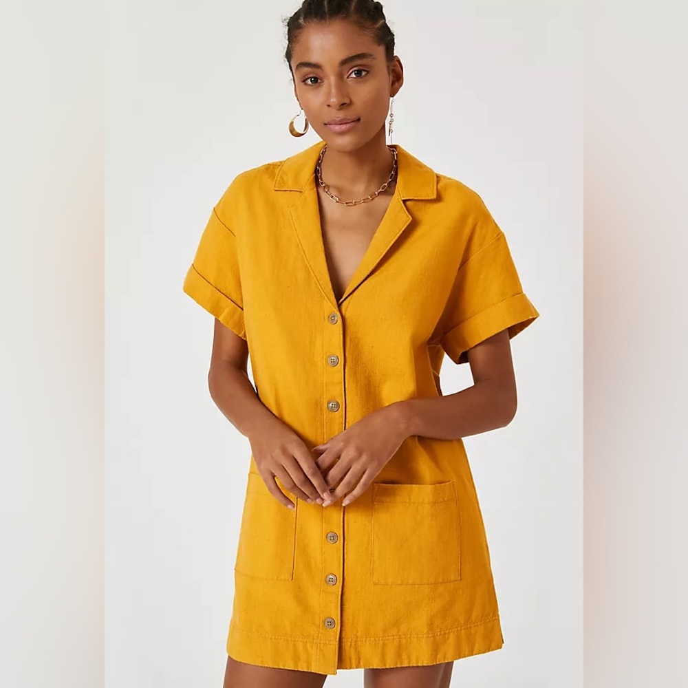 Pilcro Yellow Midi Dress